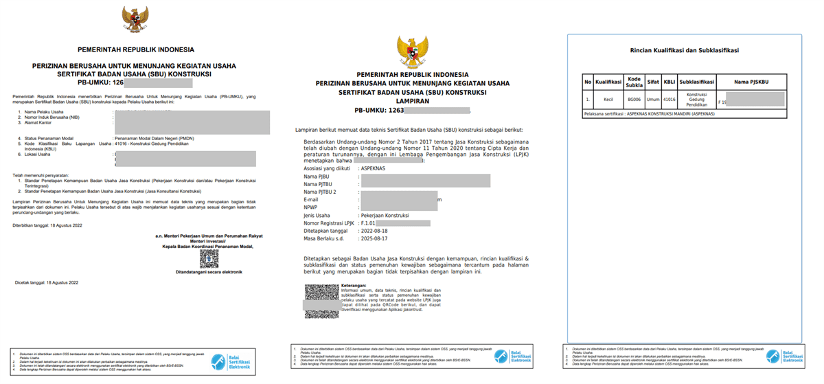 Contoh Format SBU IN006 Instalasi Elektronika
